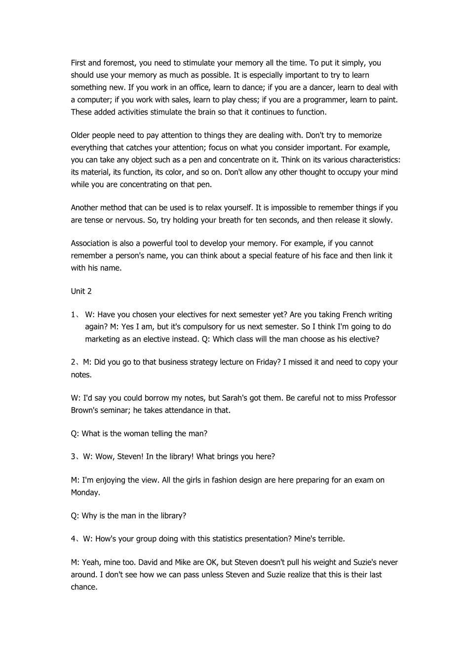 新视野大学英语视听说教程第三册听力材料_第2页