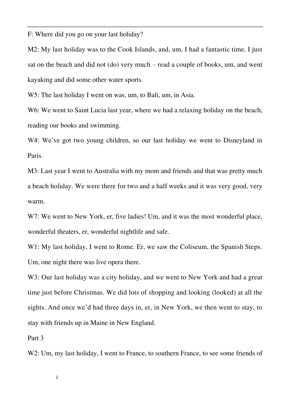 新视野大学英语视听说教程第三版第一册第五单元录音文本(完全版)_第2页