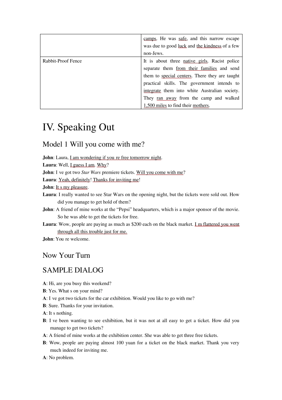 新视野大学英语视听说教程第二册答案Unit2_第3页