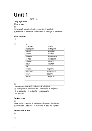 新视野大学英语读写教程3(第三版)课后答案(20190511163606)