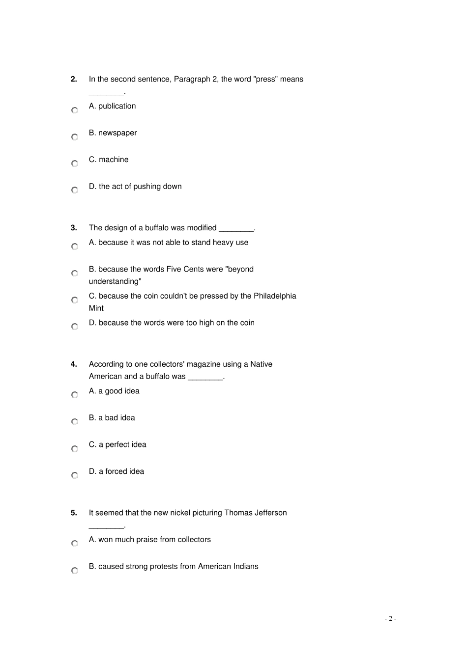 新视野第三册4单元测试_第2页