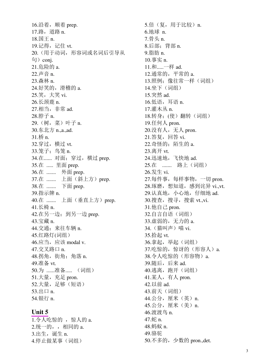 新译林版牛津英语7B单词表_第3页