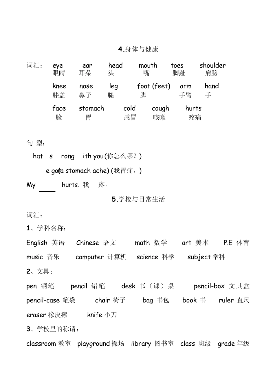 新课标一、二级分类单词MicrosoftWord文档_第3页