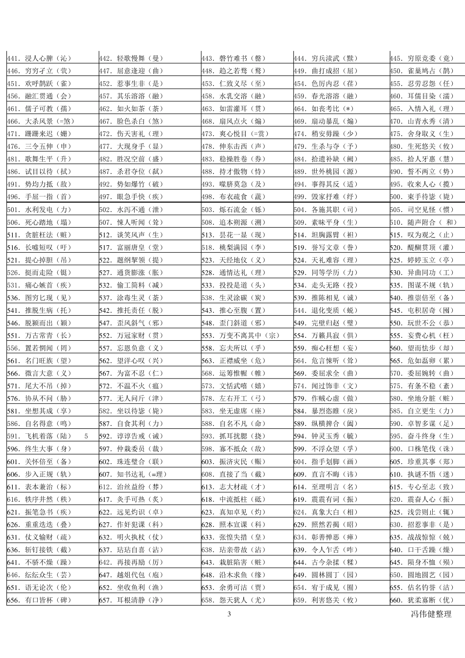 新课标中考易错1500字词_第3页