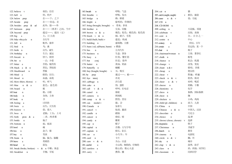 新课标初中英语单词大全_第2页