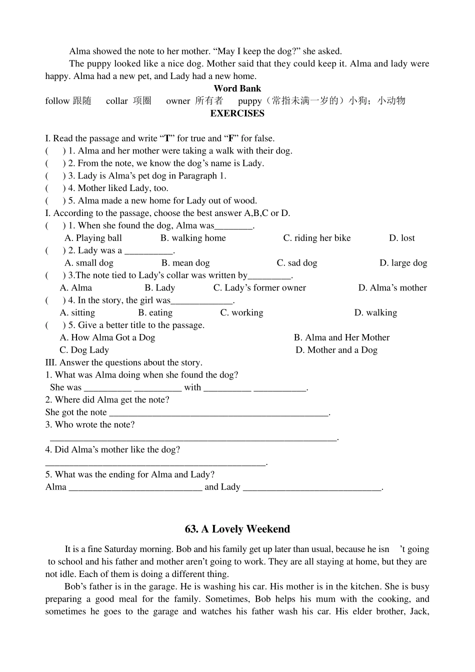 新课标小学英语阅读100篇_第3页