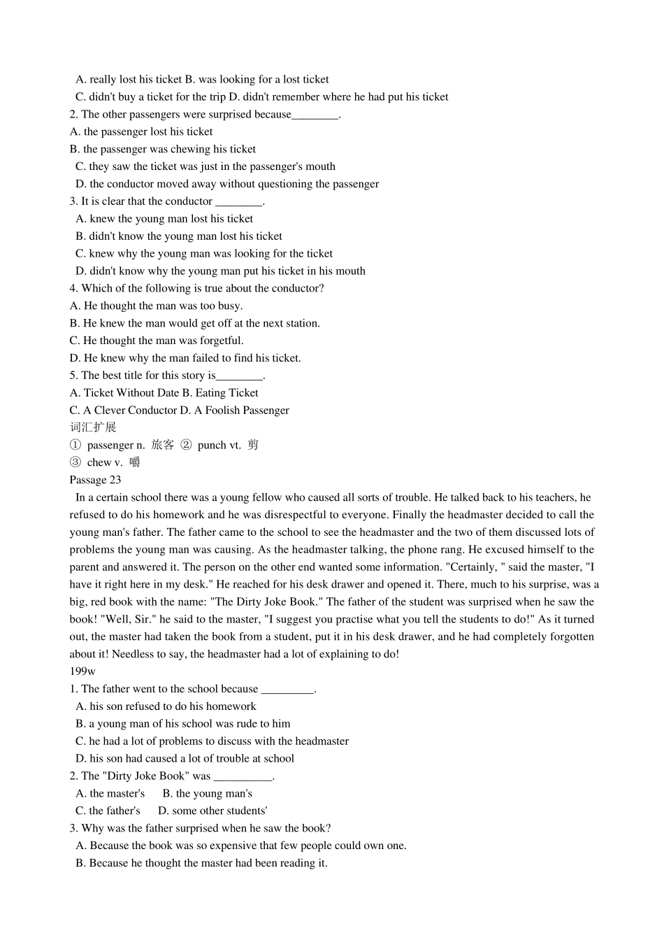 新课标高一英语阅读理解2130篇_第2页