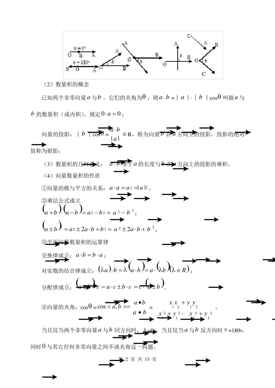 新课标高三数学第一轮复习单元讲座第26讲平面向量的数量积及应用_第2页