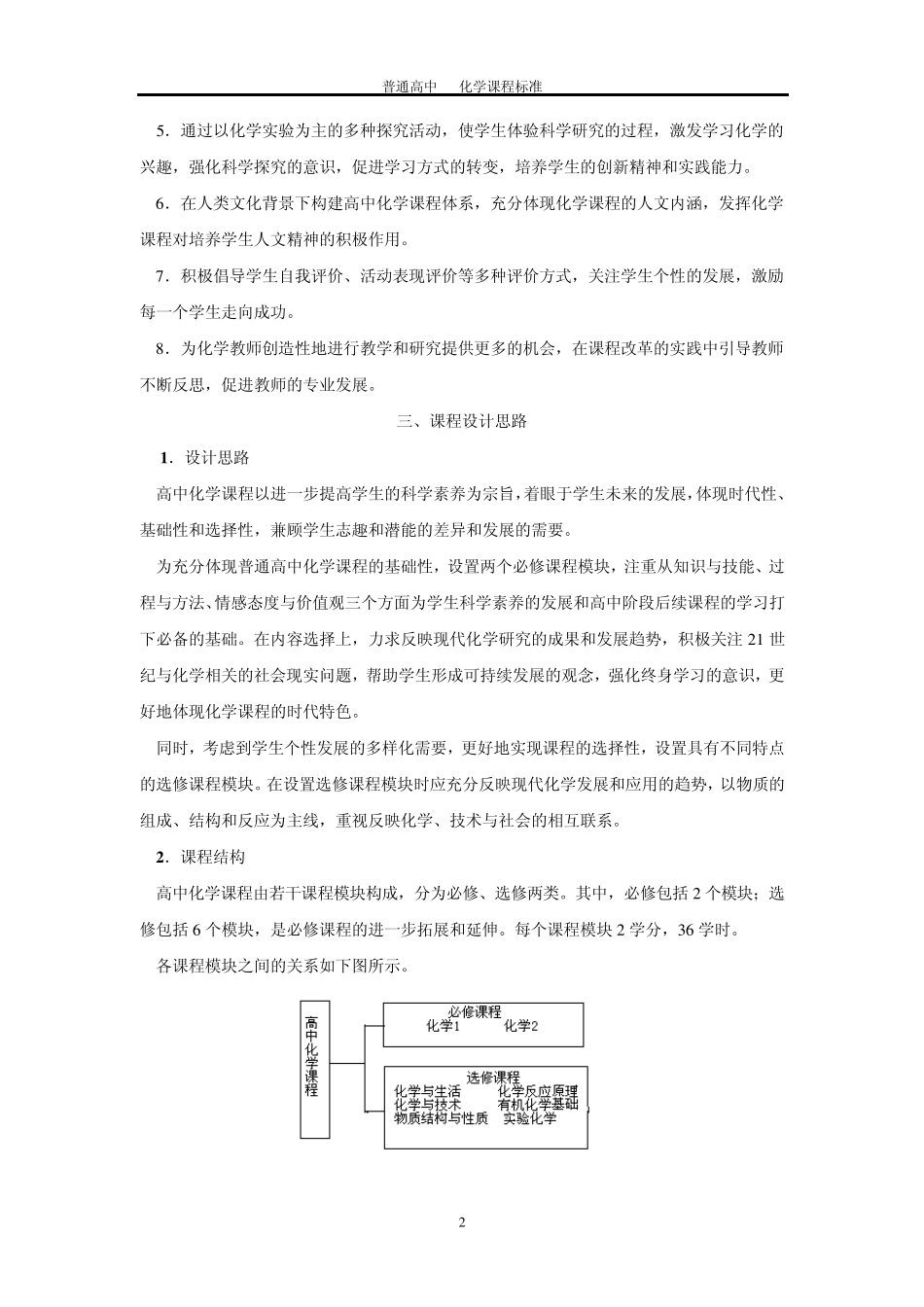 新课标高中化学新课程标准word版_第2页