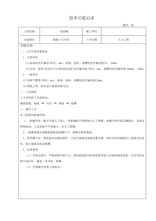 施工技术交底模板大全