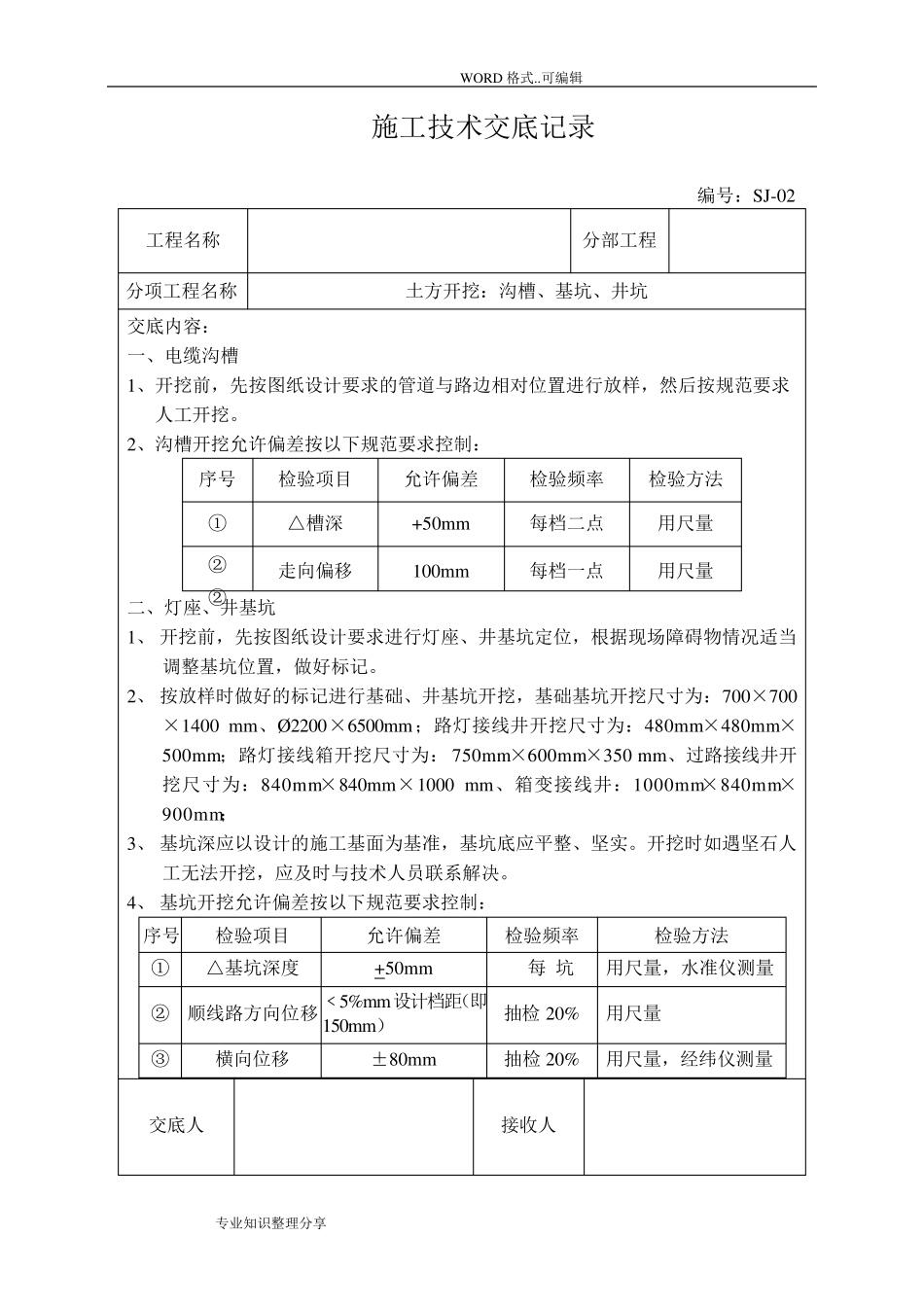施工技术交底记录大全记录文本_第2页