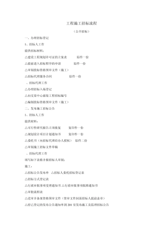 施工招标流程