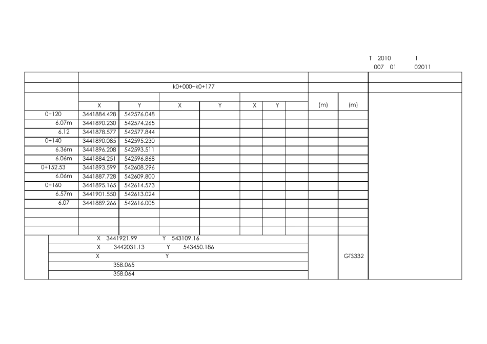 施工放线测量记录表_第1页