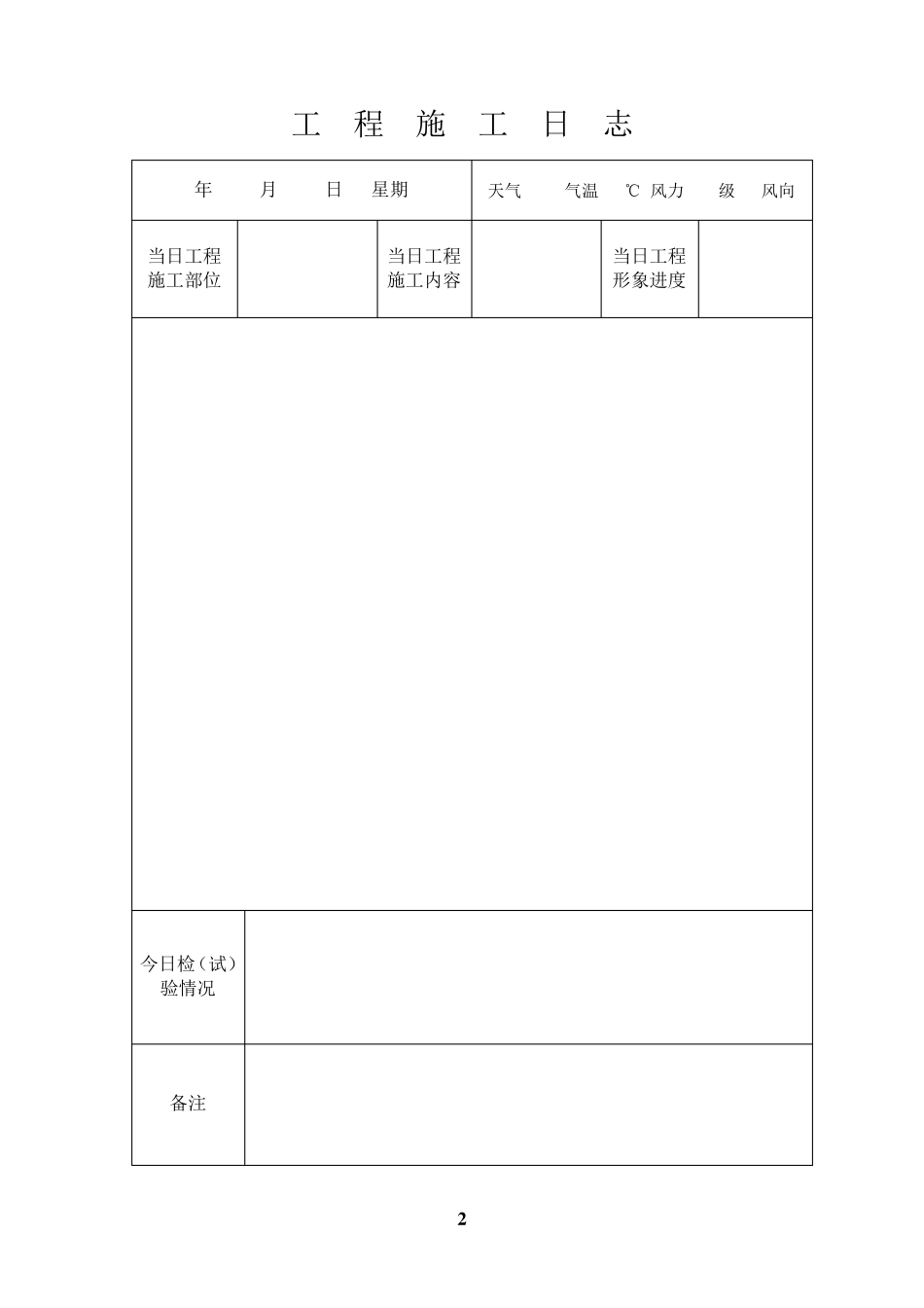 施工日志(土建、安装、园林绿化、养护通用)_第3页