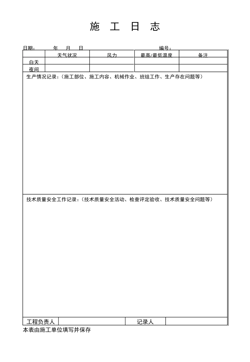 施工日志(通用模板)_第3页
