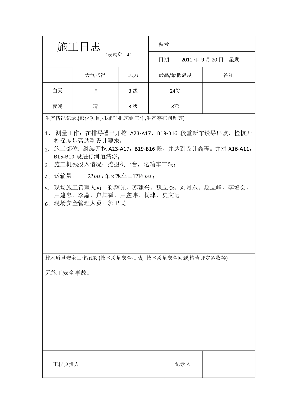 施工日志范本_第2页