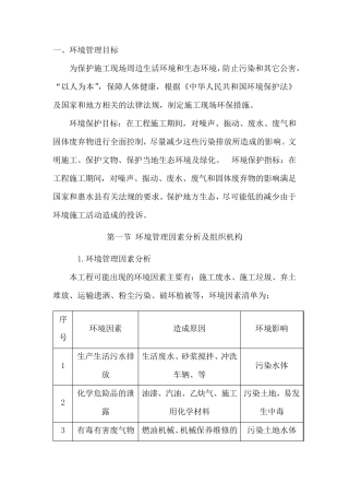 施工环保保证措施