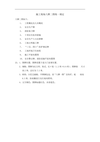 施工现场八牌二图统一规定(附件八)