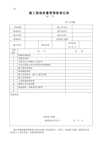 施工现场勘察报告