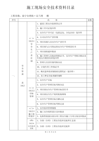 施工现场安全技术资料目录(最新整体)