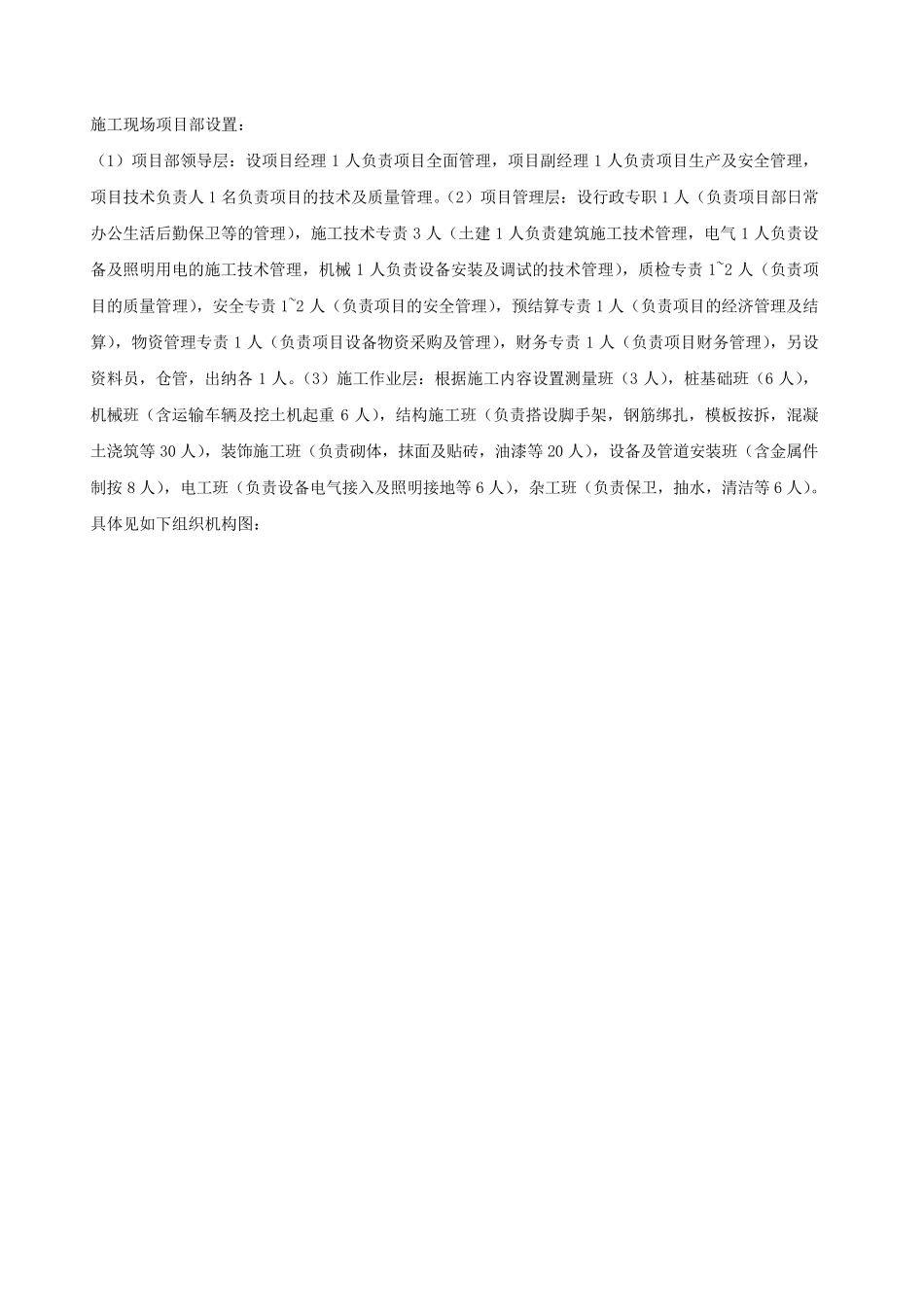 施工现场项目部架构_第1页