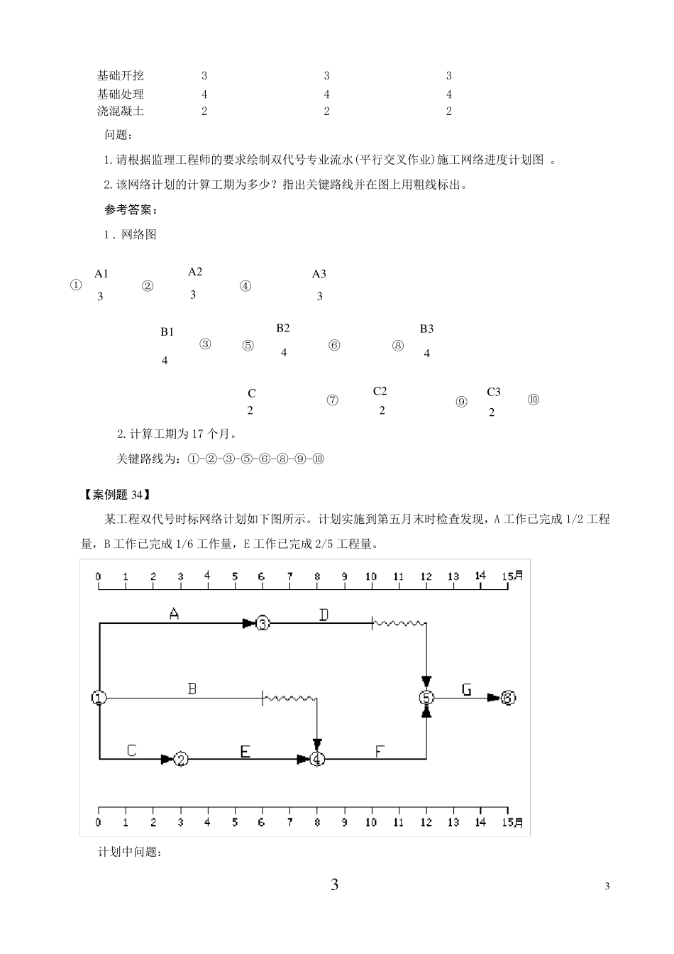 施工组织网络图案例题_第3页