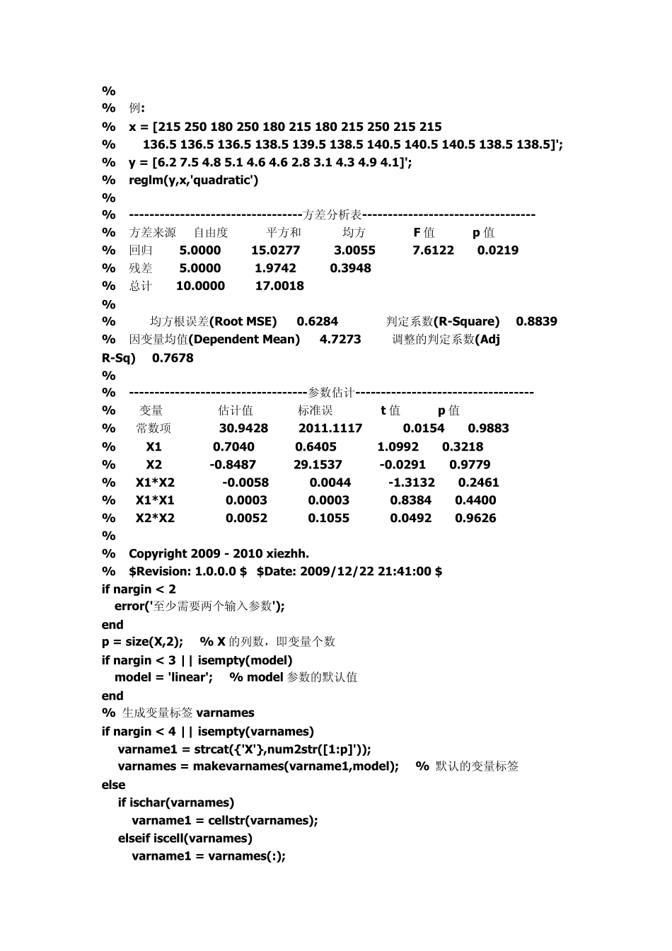 浅谈matlab多变量拟合_第2页