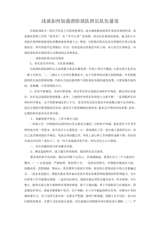 浅谈如何加强连队班长队伍能力建设