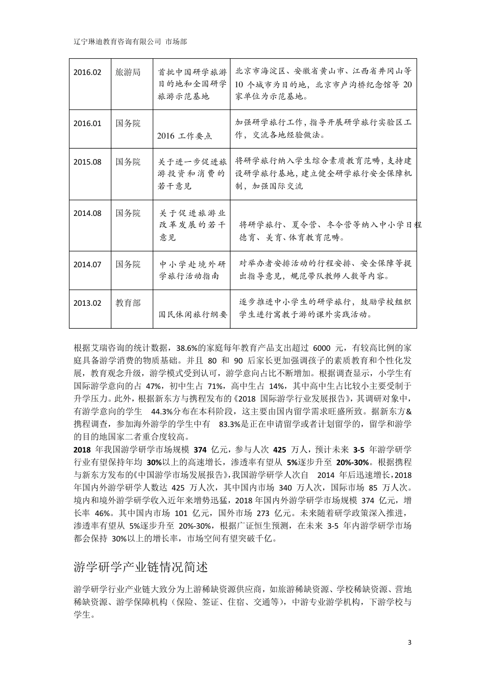 游学研学行业市场分析报告20190612_第3页