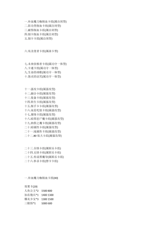 游戏王混沌力量卡组整合