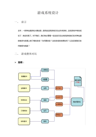 游戏系统设计