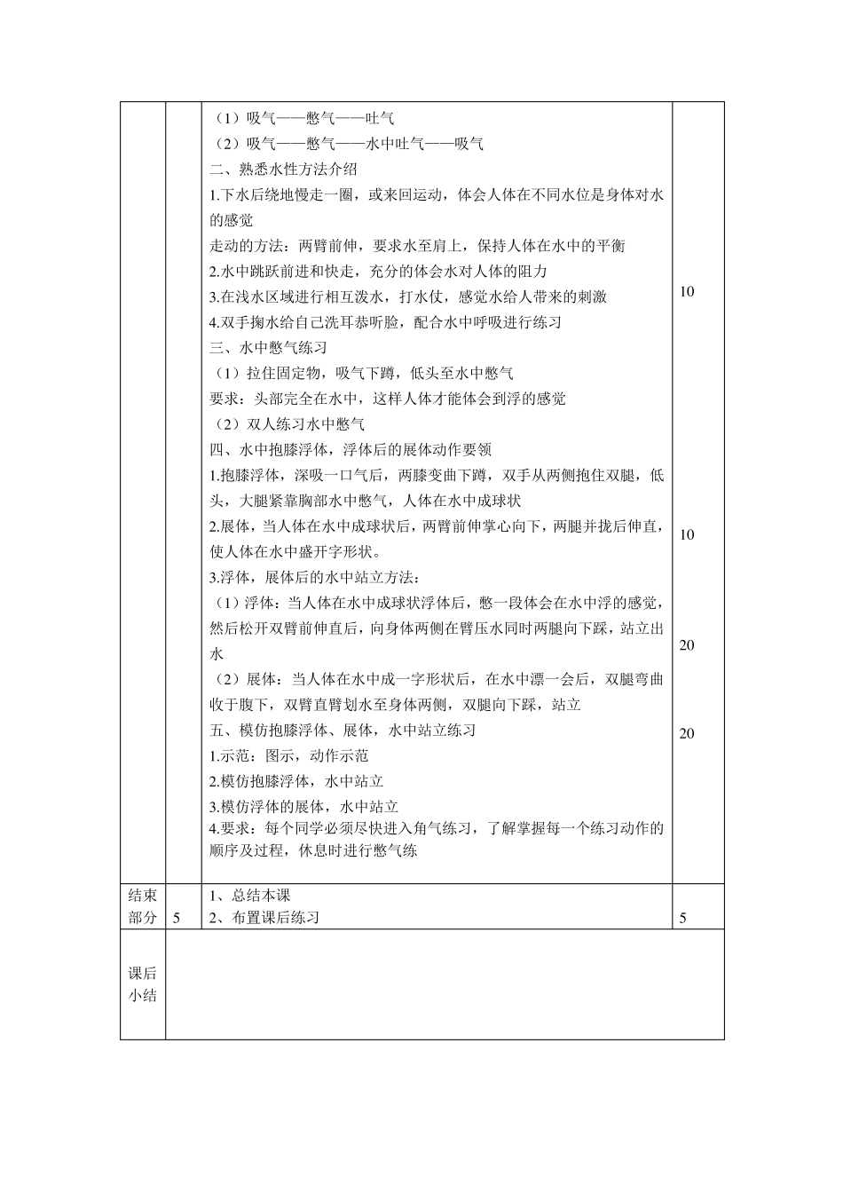 游泳教学教案_第2页