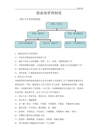 游泳池管理制度范本