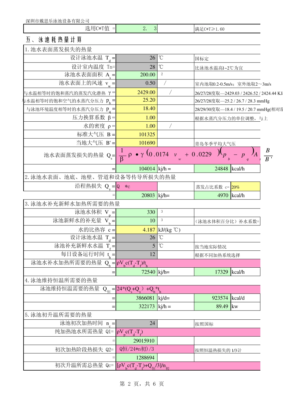 游泳池计算表_第2页