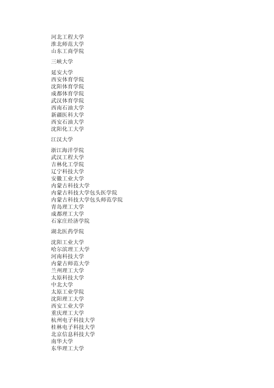 湖北省2013年普通高校招生第二批本科录取院校平行志愿投档线_第3页