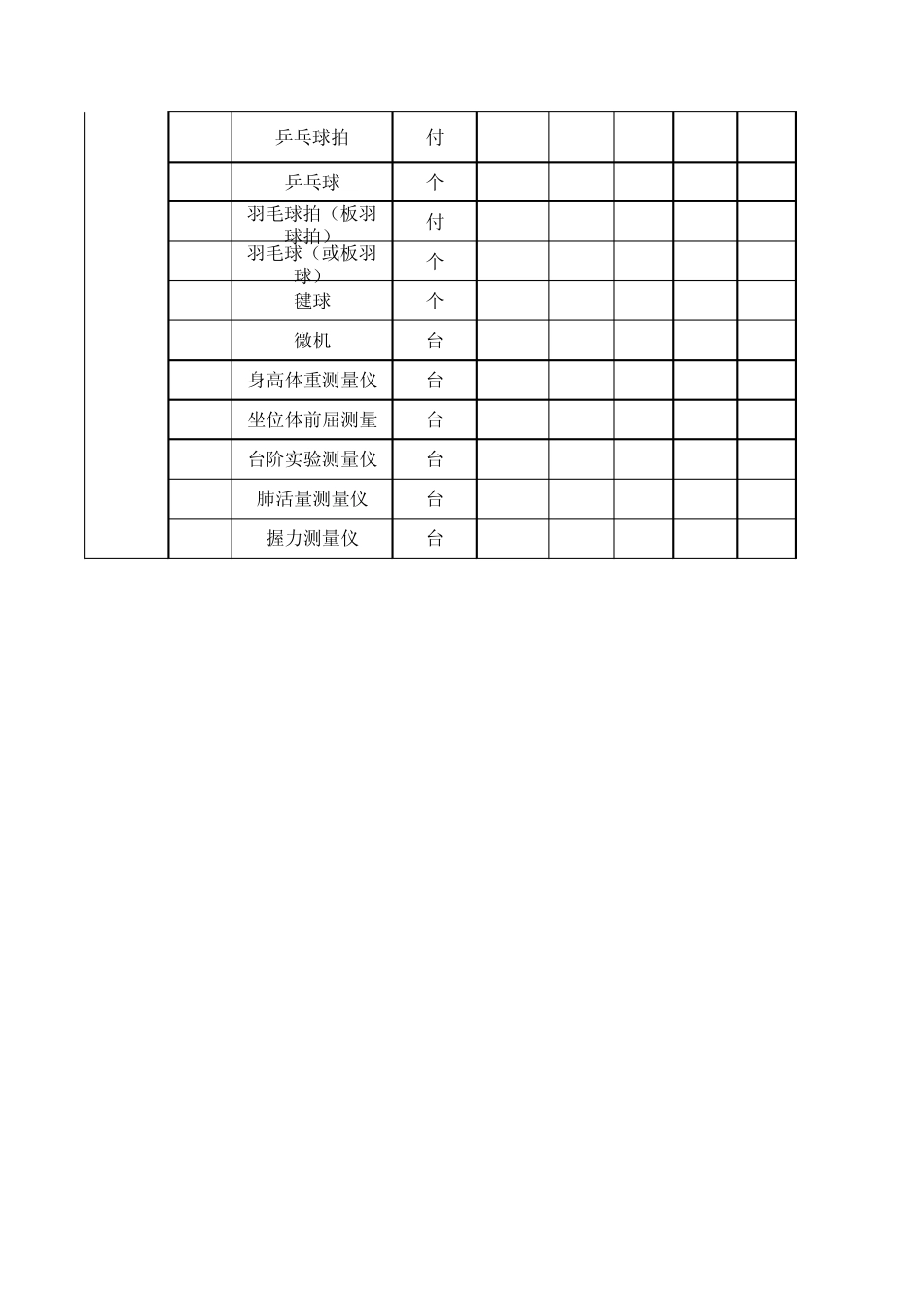 湖北省小学体育器材设施配备目录_第3页