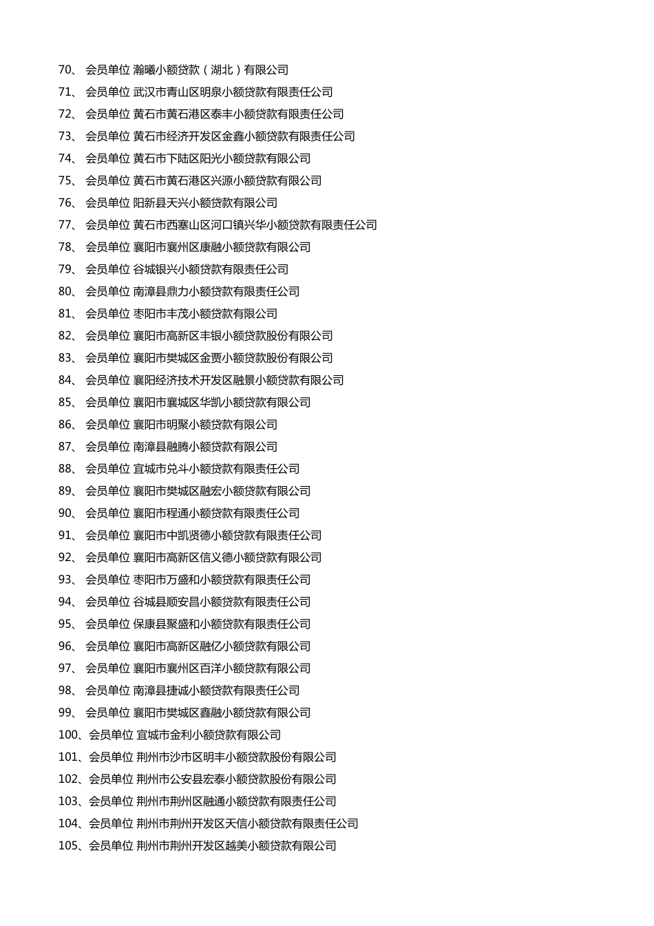 湖北省小额贷款公司协会会员名_第3页