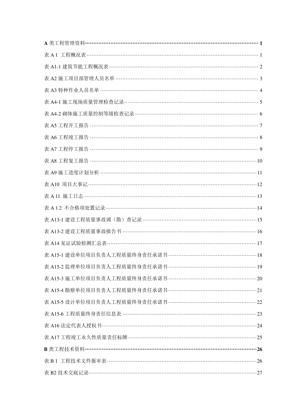 湖北省建筑工程施工统一用表_2016年版_分部、子分部、分项检验批目录Word版本_第3页