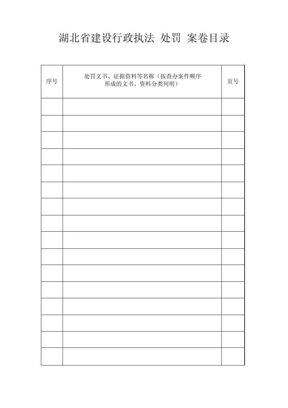 湖北省建设行政执法文书格式目录_第3页