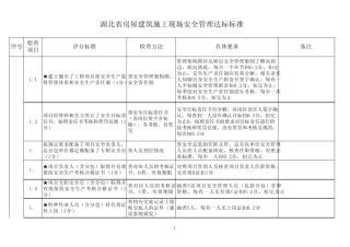 湖北省房屋建筑施工现场安全管理达标标准xls