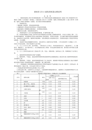 湖南省2014建筑消耗量定额说明建筑装饰