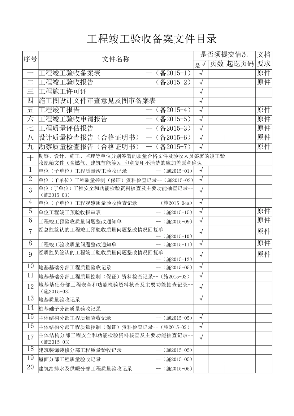 湖南省备20151房屋建筑工程竣工验收备案资料_第2页