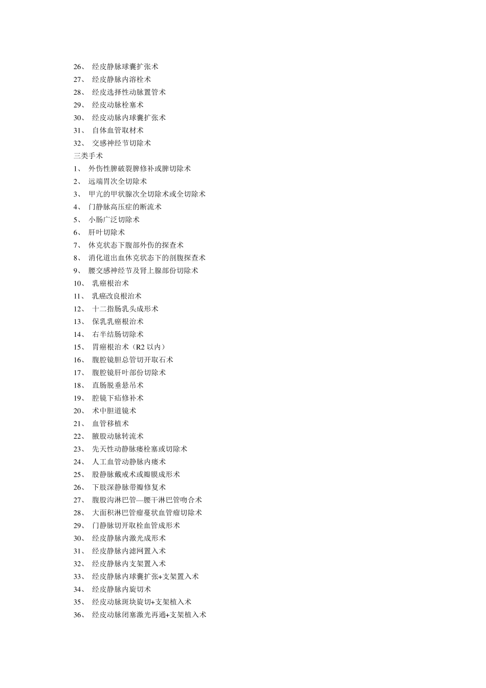 湖南省综合医院手术分类及批准权限规范_第3页