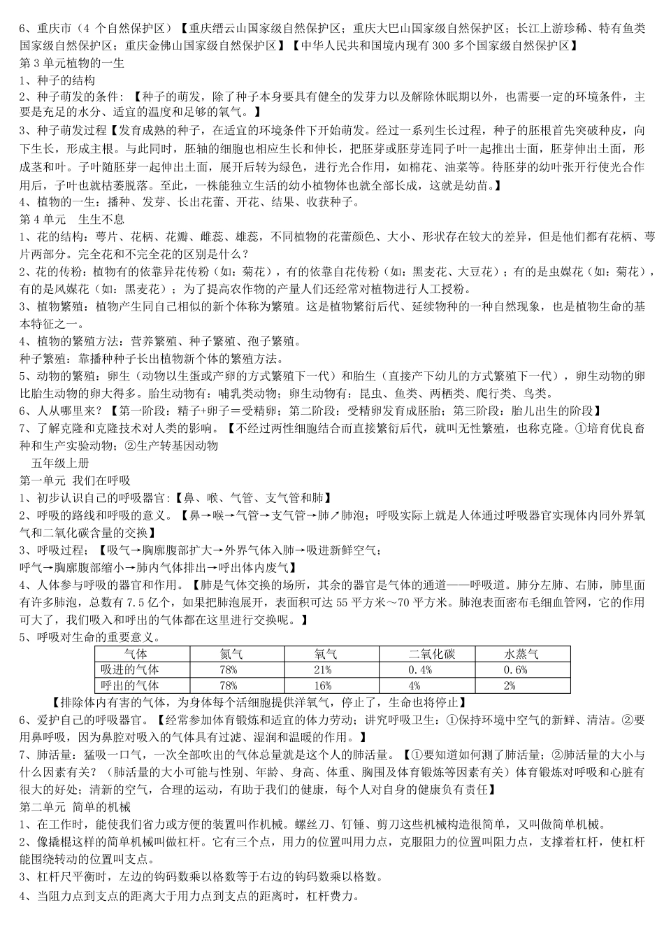 湖南科学技术出版社版科学复习_第2页