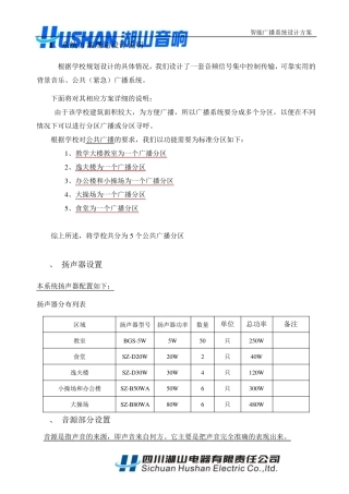 湖山智能广播系统设计说明