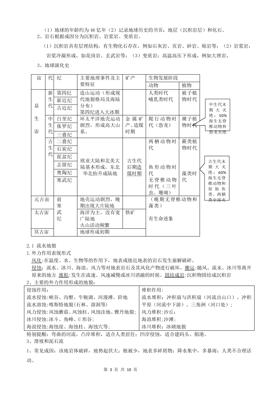 湘教版(2019)高中地理必修一知识点总结_第3页