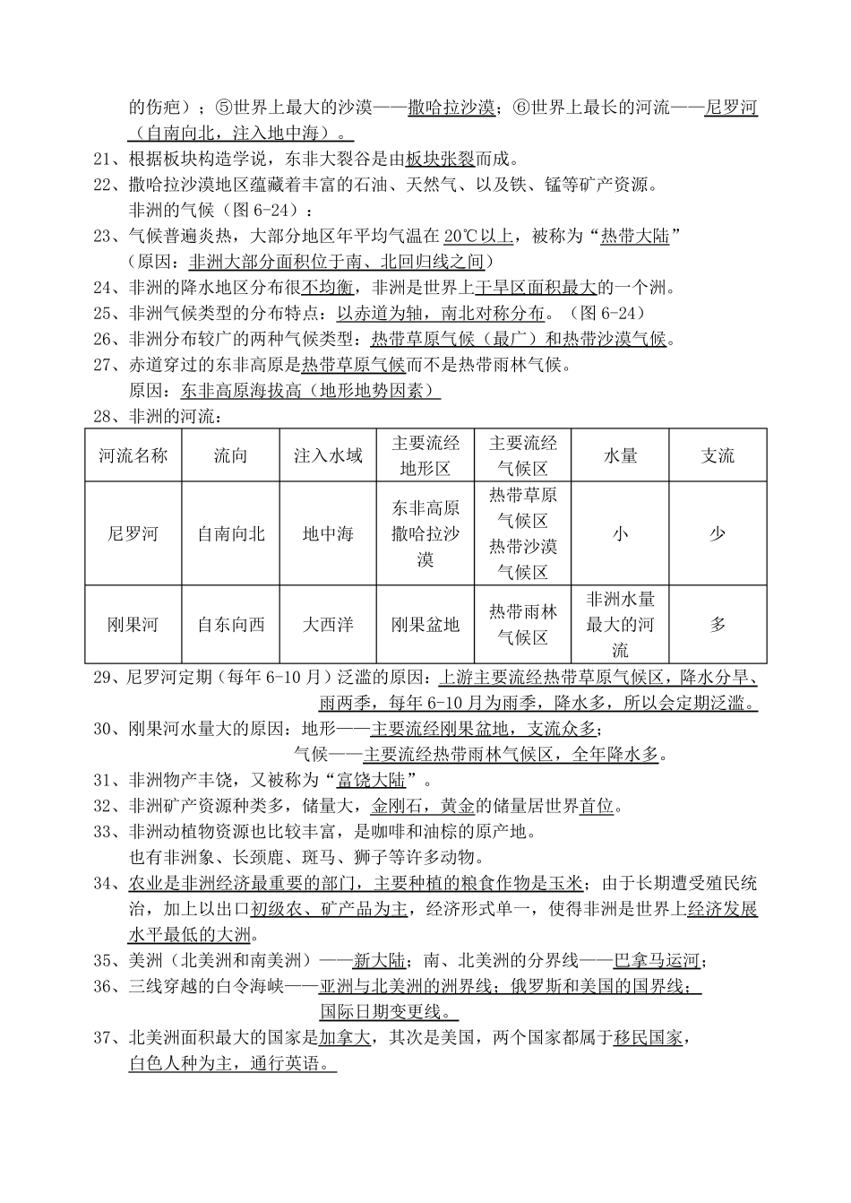 湘教版七年级地理知识点总结_第3页