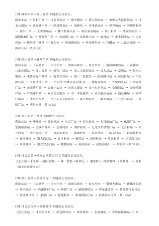 湛江市区内公交车路线总汇