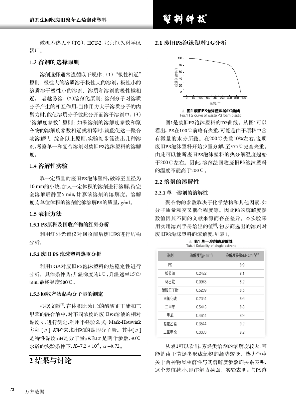 溶剂法回收废旧聚苯乙烯泡沫塑料_第2页