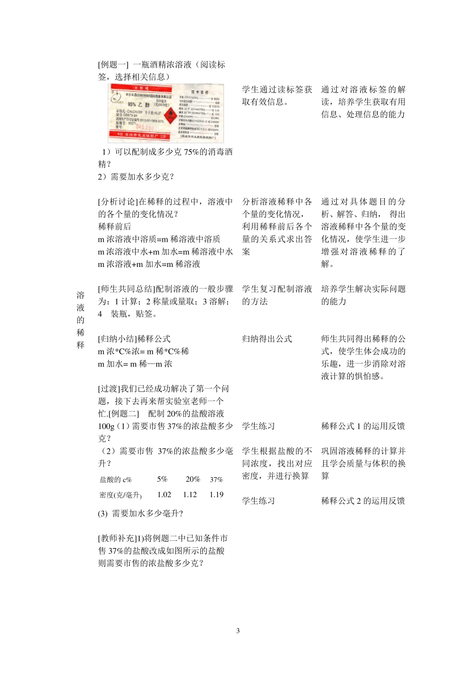 溶液的稀释教学设计_第3页
